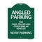 Signmission Angled Parking for Cars Trucks and Similar Vehicles-No RV Parking, Green & White, GW-1824-24343 A-DES-GW-1824-24343 - alternate 1